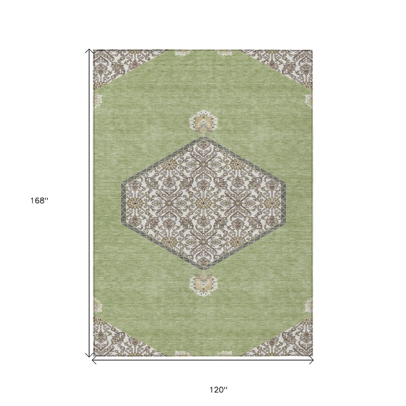 HomeRoots Oriental Traditional Rectangle Outdoor Rug