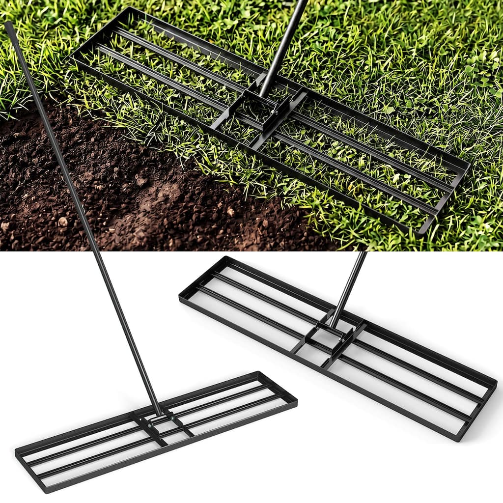 Costway Lawn Leveling Rake 42" x 10" Heavy Duty Level Lawn Tool for - See Details