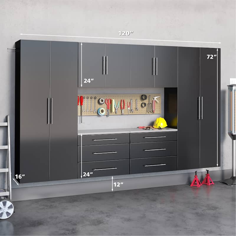Prepac HangUps 120-inch 6-piece Storage Cabinet Set I