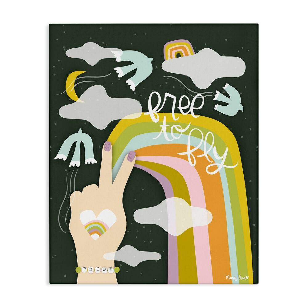 Stupell Boho Free To Fly Canvas Wall Art Design By Mandy Ford Art + Illustration