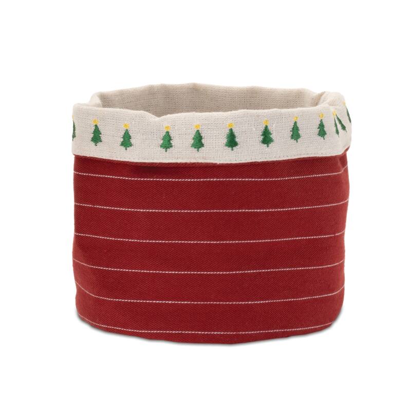 Fabric Pine Tree Pot Cover (Set of 2) - N/A
