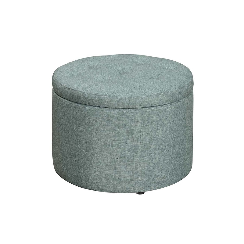 Convenience Concepts Designs4Comfort Round Shoe Storage Ottoman