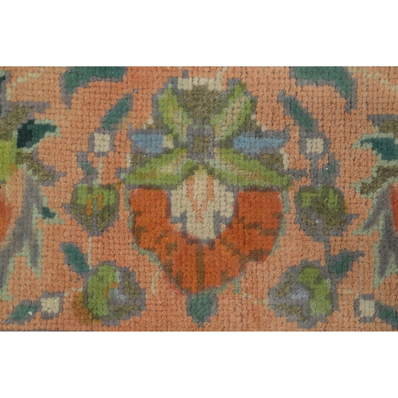 Hand Knotted Oriental 100% Wool Carpet Traditional Floral Greys & Charcoal Tabriz Area Rug - 9' 6'' X 6' 8''