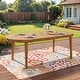 preview thumbnail 3 of 29, Christopher Knight Home - Solmere Outdoor Dining Table, Acacia Wood Frame with Slatted Oval Top & Non-Slip Foot Pads - 70.08" L
