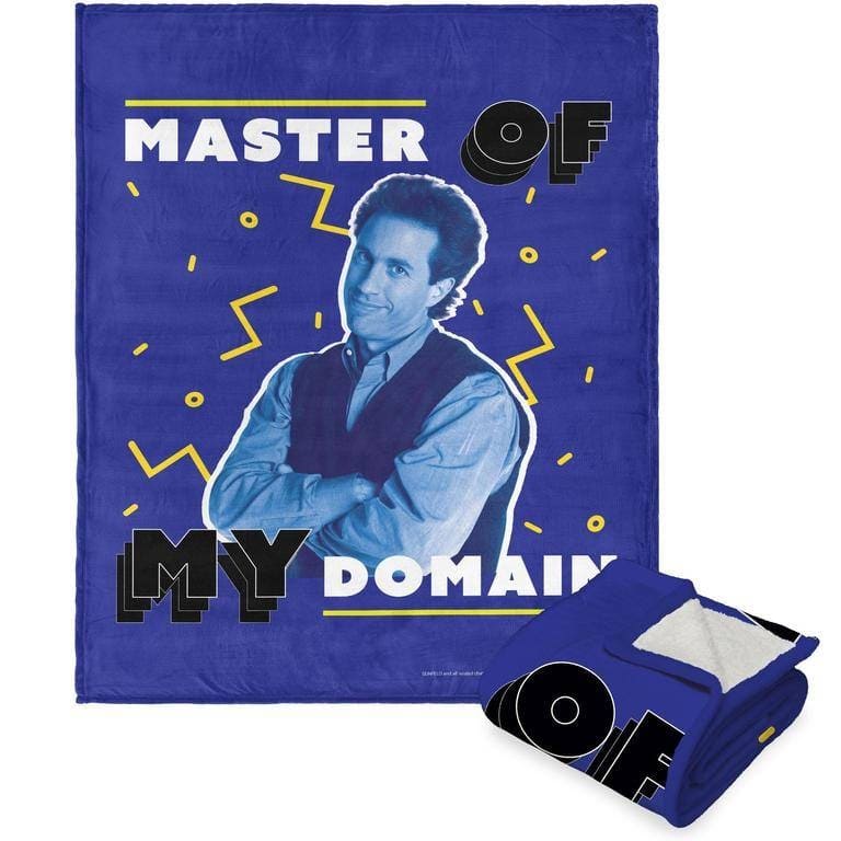 Warner Bros Seinfeld My Domain Silk Touch Sherpa Throw Blanket