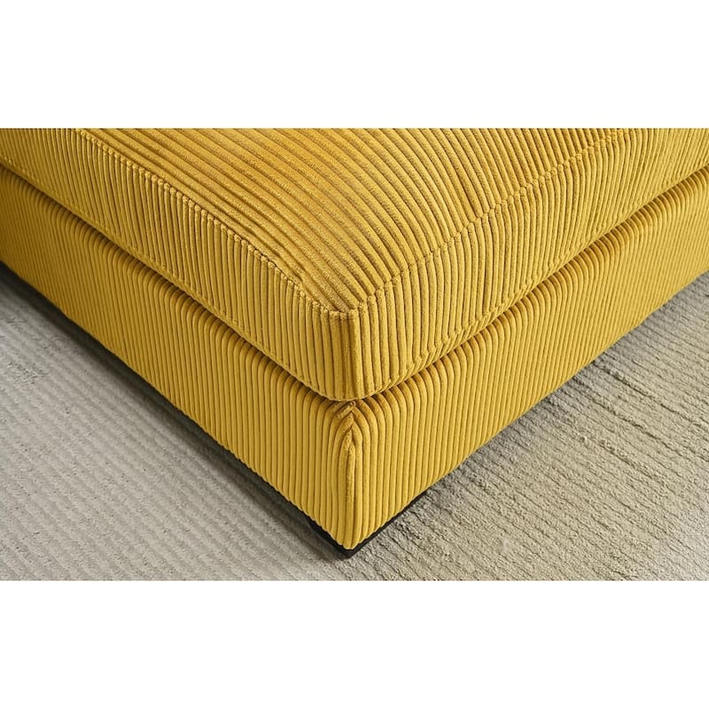 Us Pride Furniture Payan 102.4" Wide Corduroy L-Shape Sectional Sofa