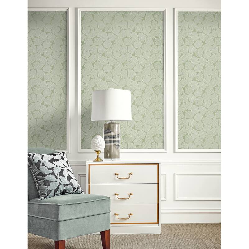 Seabrook Designs Liberta Glass Beaded Non-Woven Unpasted Wallpaper