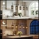 preview thumbnail 7 of 18, Tifany Modern 5-Light Black Chandelier Oversized Linear Colored Glass Kitchen Island Light - L 45.3" x W 4.3" x H 17.3"
