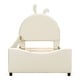 preview thumbnail 5 of 8, Beige Upholstered Daybed with Rabbit Ear Shaped Headboard, Twin Size