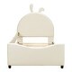 preview thumbnail 14 of 55, Casual Upholstered Daybed with Guardrail, Classic Headboard Footboard, Wood Slat Support Bed for Children Kids Platform Bed