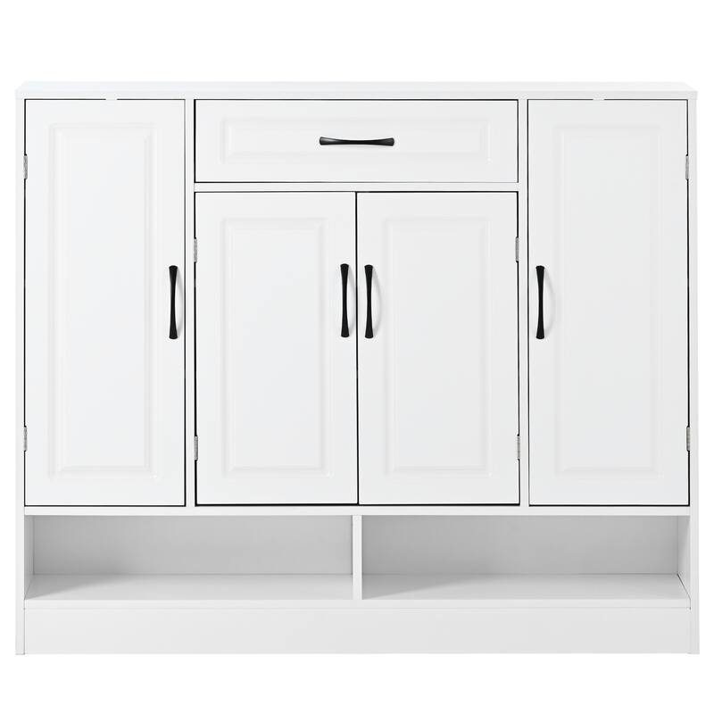 Minimalist Shoe Rack Storage Organizer with 3-4 Cabinets and Adjustable Shelves for Entryway, Hallway and Porch Storage