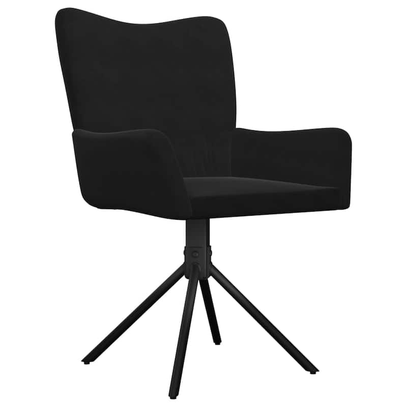 vidaXL Swivel Dining Chairs 2 Pcs Upholstered Accent Leisure Side Chair Velvet - 21.7" x 22" x 33.7"