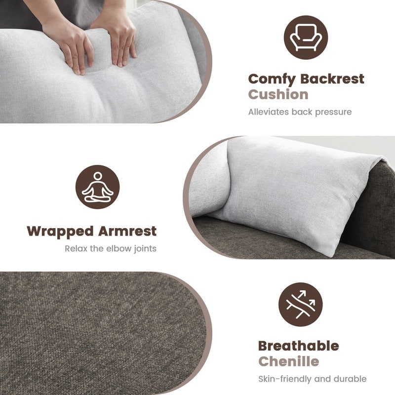 Two-Tone Upholstered Accent Chair with Wrapped Armrests