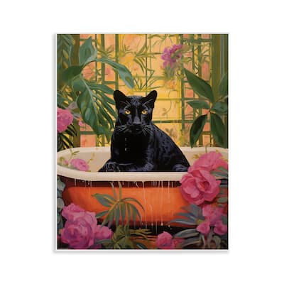 Stupell Lush Tropics Panther Bath Wall Plaque Art Design By Heidi Kuntz