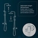 preview thumbnail 6 of 27, Zen, Thermostatic Exposed Shower Pipe System, Square 10"x10" Rain Shower Head, 3 Functions Hand Shower and Tub Spout, 2.5 Gpm.