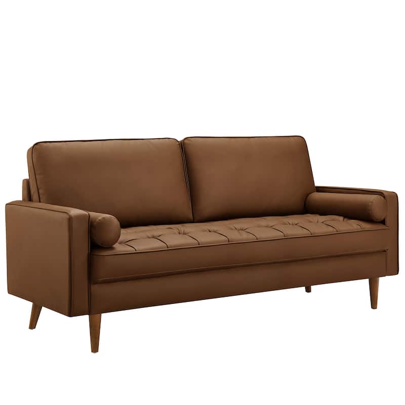 Valour Upholstered Faux Leather Sofa