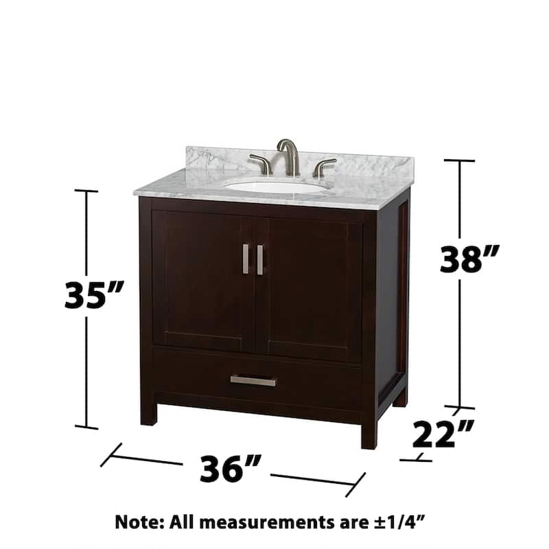 Wyndham Collection WCS141436SUNOM24 Sheffield 36" Free Standing Single