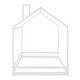 preview thumbnail 7 of 7, Solid Pine Wood Full Size Floor House Bed Play House Bed, White