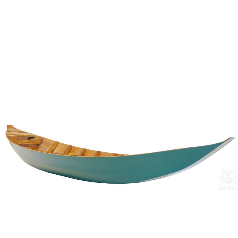 Small South East Asia Sampan Boat Teal Bottom Thuyen Ba La Tam Ban