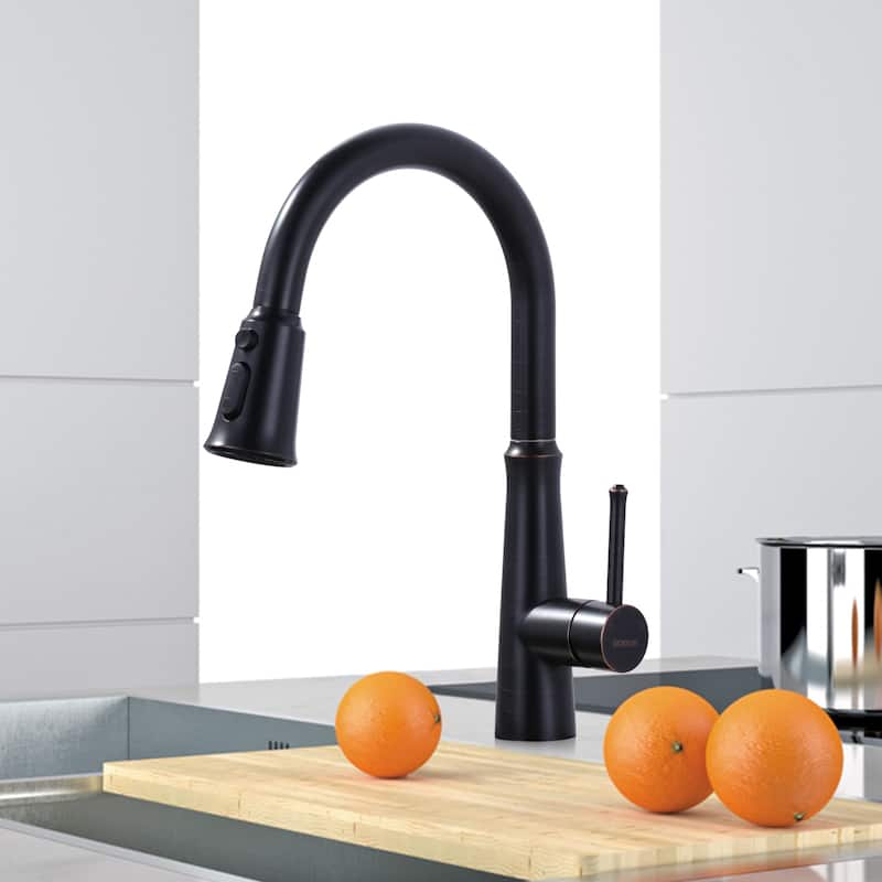 WOWOW Pull Down Kitchen Faucet Spray Head with 9 Adapters Kit