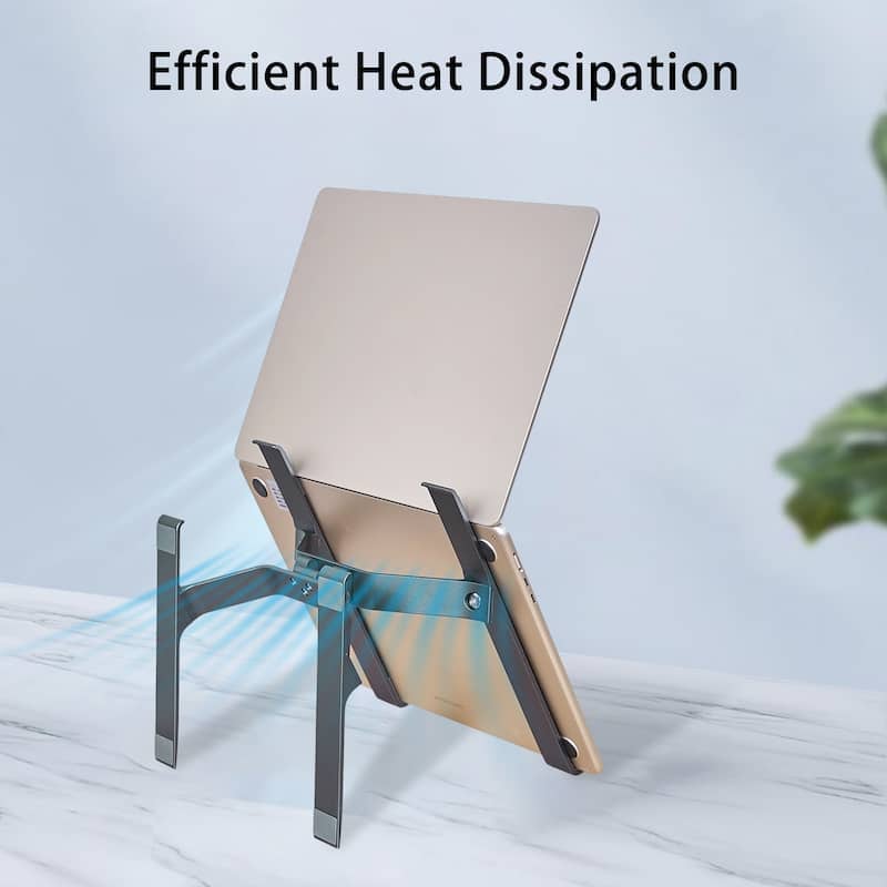 Adjustable Aluminum Laptop Stand Laptop Cart With Stable X-Frame For Home/Office Desk