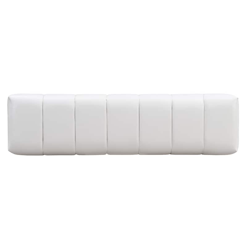 Upholstered Dining Bench for Dining Room, No-Assembly End of Bed Entryway Bench Ottoman for Bedroom Living Room