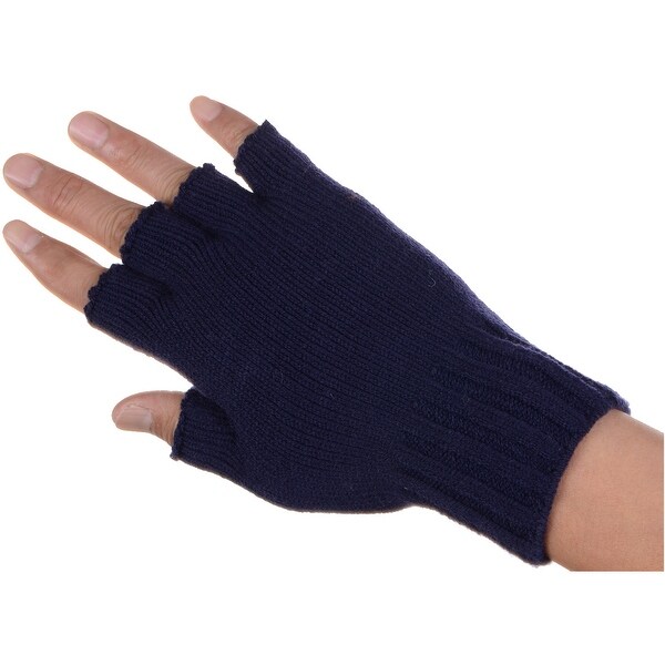 half finger knit gloves