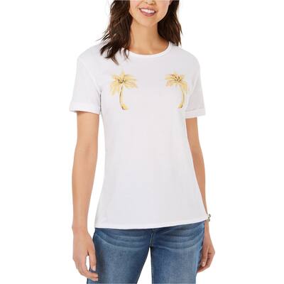 Carbon Copy Womens Palm Tree Graphic T-Shirt