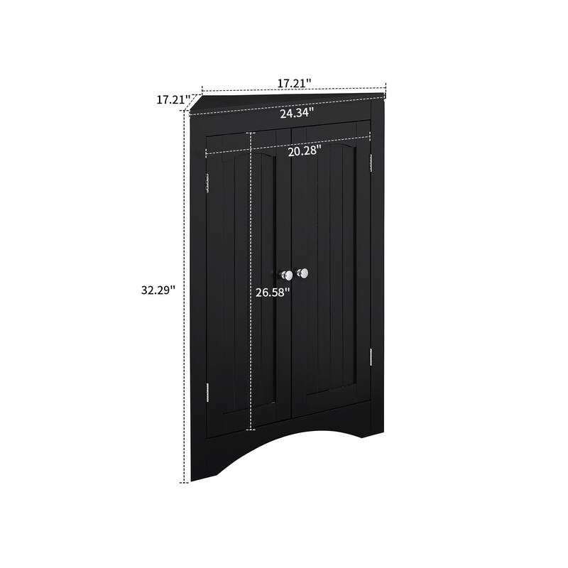 Classic Stylish Wooden Corner Storage Cabinet, For Indoor Use