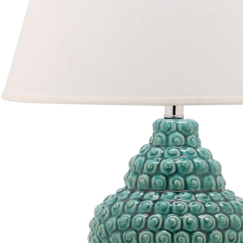 SAFAVIEH Lighting Michaela 31-inch Teal Buddha Lamp (Set of 2) - 18Wx18Dx31H