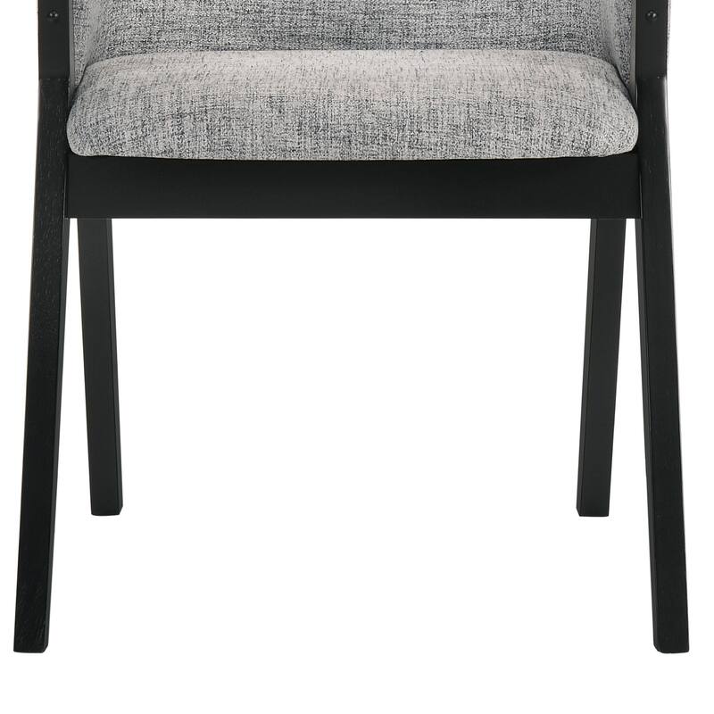 Renzo Mid Century Modern Upholstered Wood Dining Chairs - Set of 2