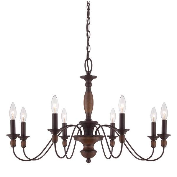 slide 2 of 7, Holbrook 8-Light Chandelier in Tuscan Brown