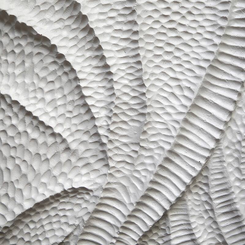 Resin Wall Art Sculptural Texture Panel (Set of 8) - 14" White