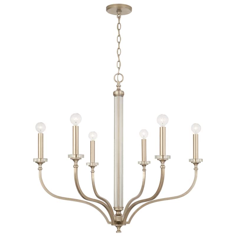 Breigh 6-light Brushed Champagne Medium Chandelier