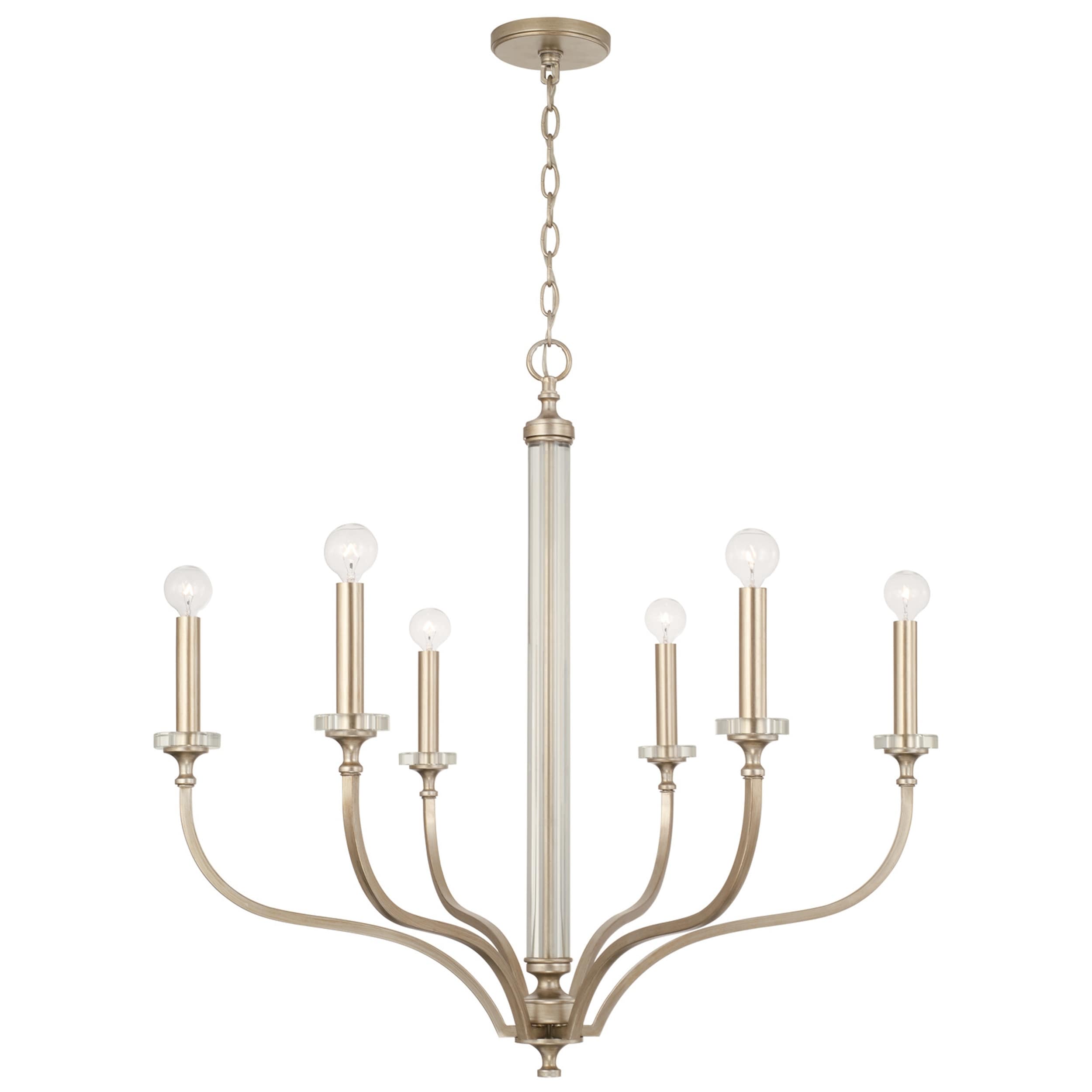 Breigh 6-light Brushed Champagne Medium Chandelier