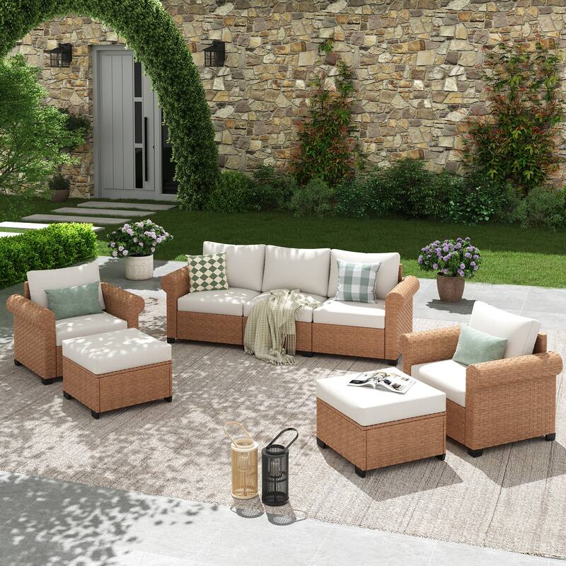 5-Piece Outdoor Garden Patio Sofa Conversation Set