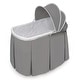 preview thumbnail 2 of 4, Badger Basket Cuddles Oval Rocking Doll Bassinet - Gray/White