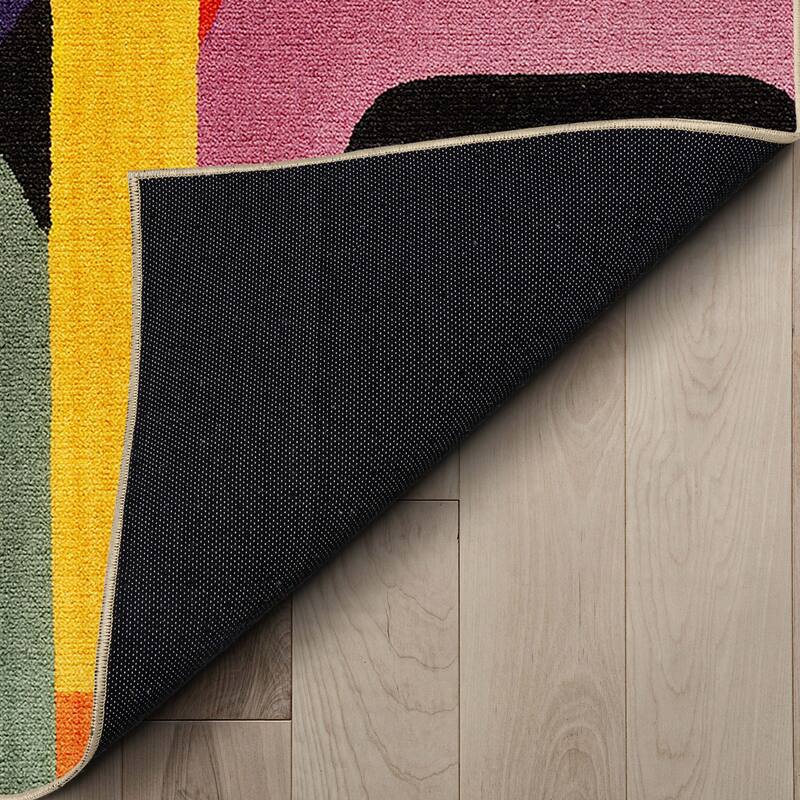 Well Woven Apollo Whispers Modern Abstract Multicolor Low Pile Rug