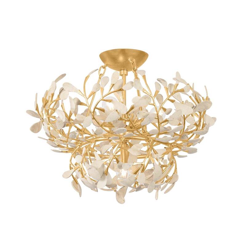 Hudson Valley Lighting 4454 Maybrook 4 Light 22" Wide Semi-Flush - Vintage Gold Leaf