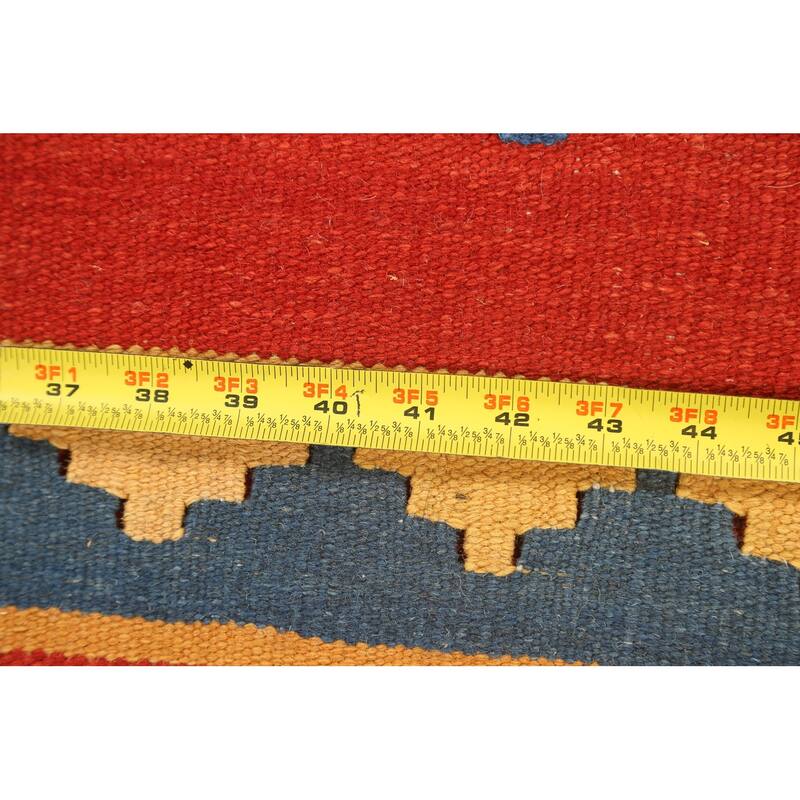 Tribal Kilim Shiraz Persian Wool Area Rug Flat-weave Bedroom Carpet - 2'8" x 4'6"