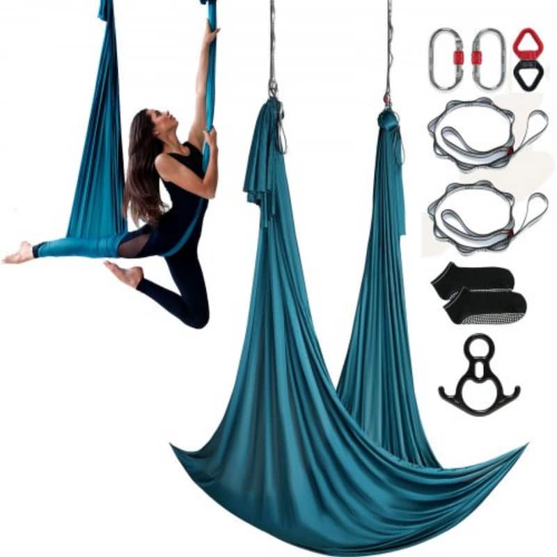 Aerial Yoga Hammock Kit 11 Yards Nylon Swing with Rigging Hardware