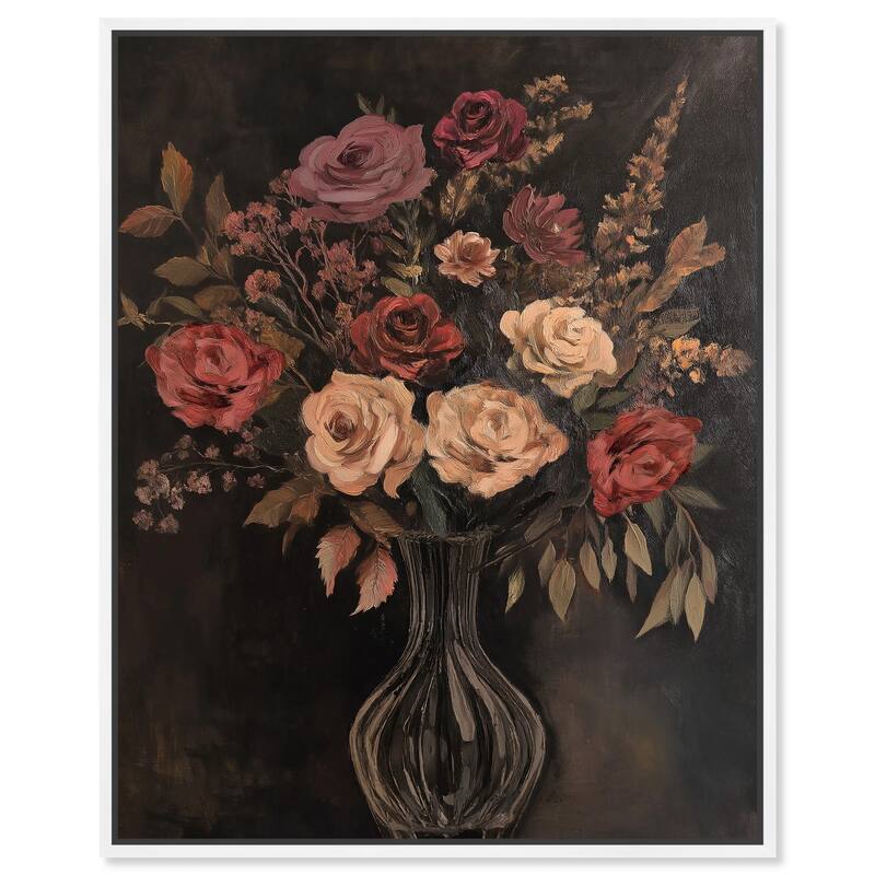 Smoldering Bouquet Canvas by Art Remedy - 24" x 30" - White