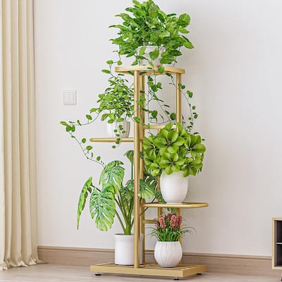 4 Tier Plant Stand Indoor Metal Flower Pot Holder Shelf