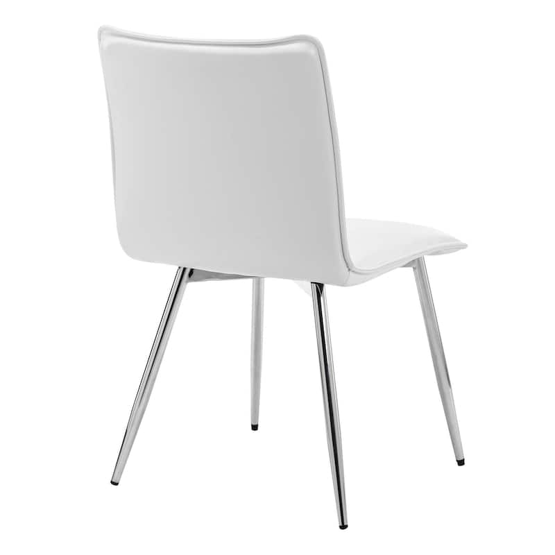 Minimalist 19" Wide Faux Leather Dining Chairs