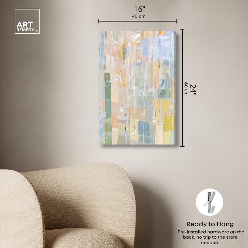 Vertical Drips Canvas by Art Remedy, Gallery Wrapped