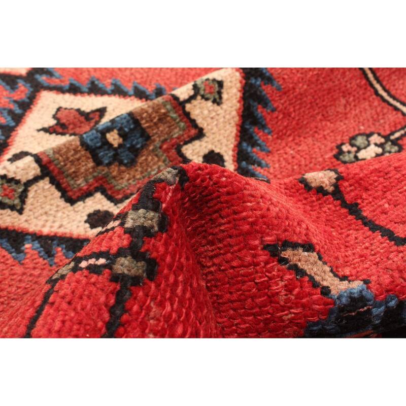 ECARPETGALLERY Hand-knotted Andelz Red Wool Rug - 2'2 x 9'7