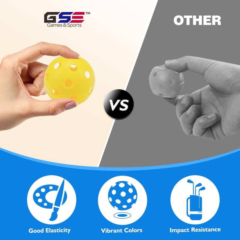 GSE™ 12-Pack Indoor/Outdoor Plastic Hollow Practice Golf Balls, Airflow Training Golf Balls
