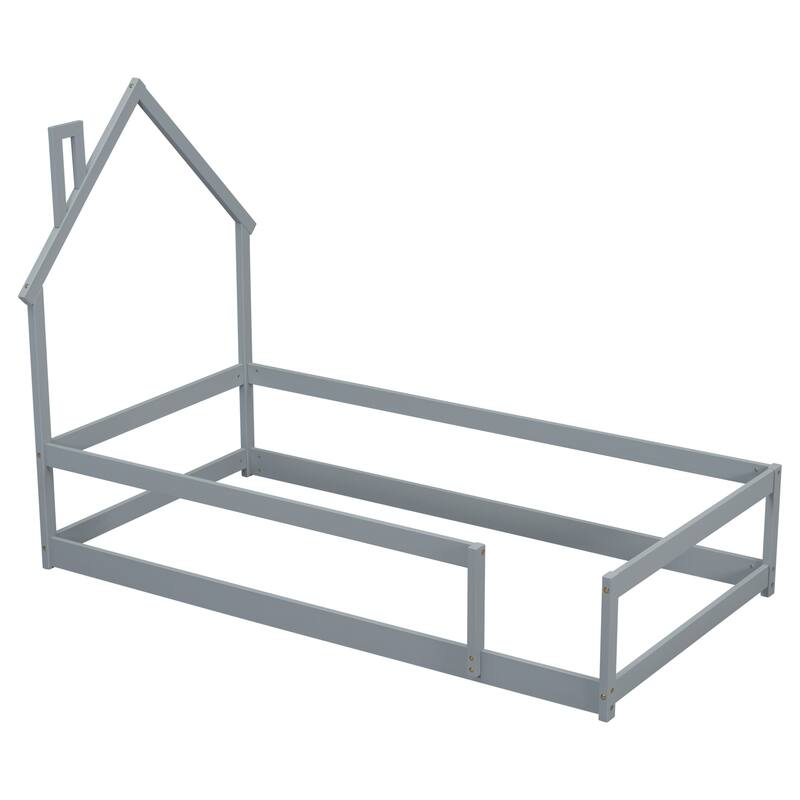 Twin Size Wood bed with Fences