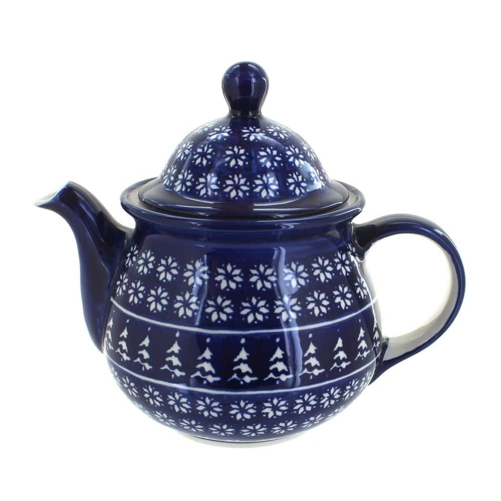 Blue Rose Polish Pottery 943 Zaklady Large Teapot