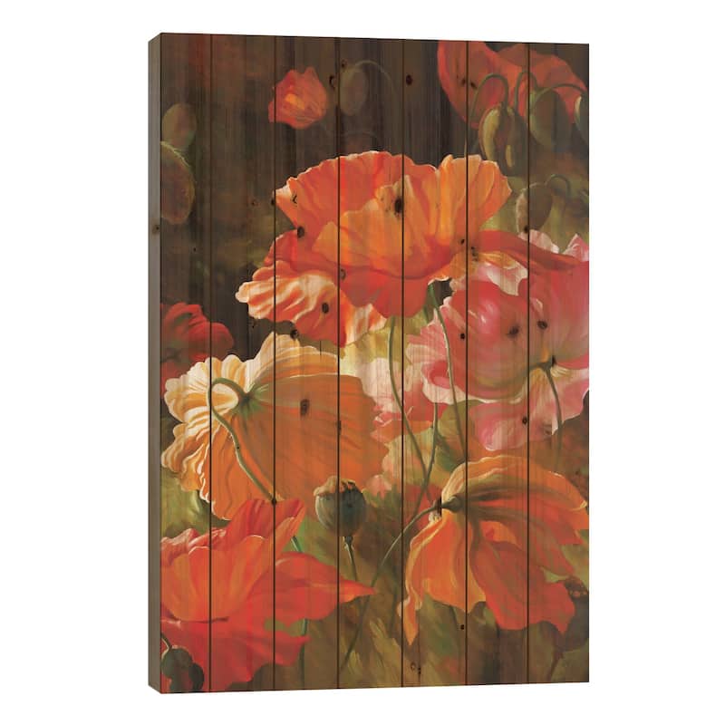 Springtime Blossoms Print On Wood by Emma Styles - Multi-Color - 26x18x1.5